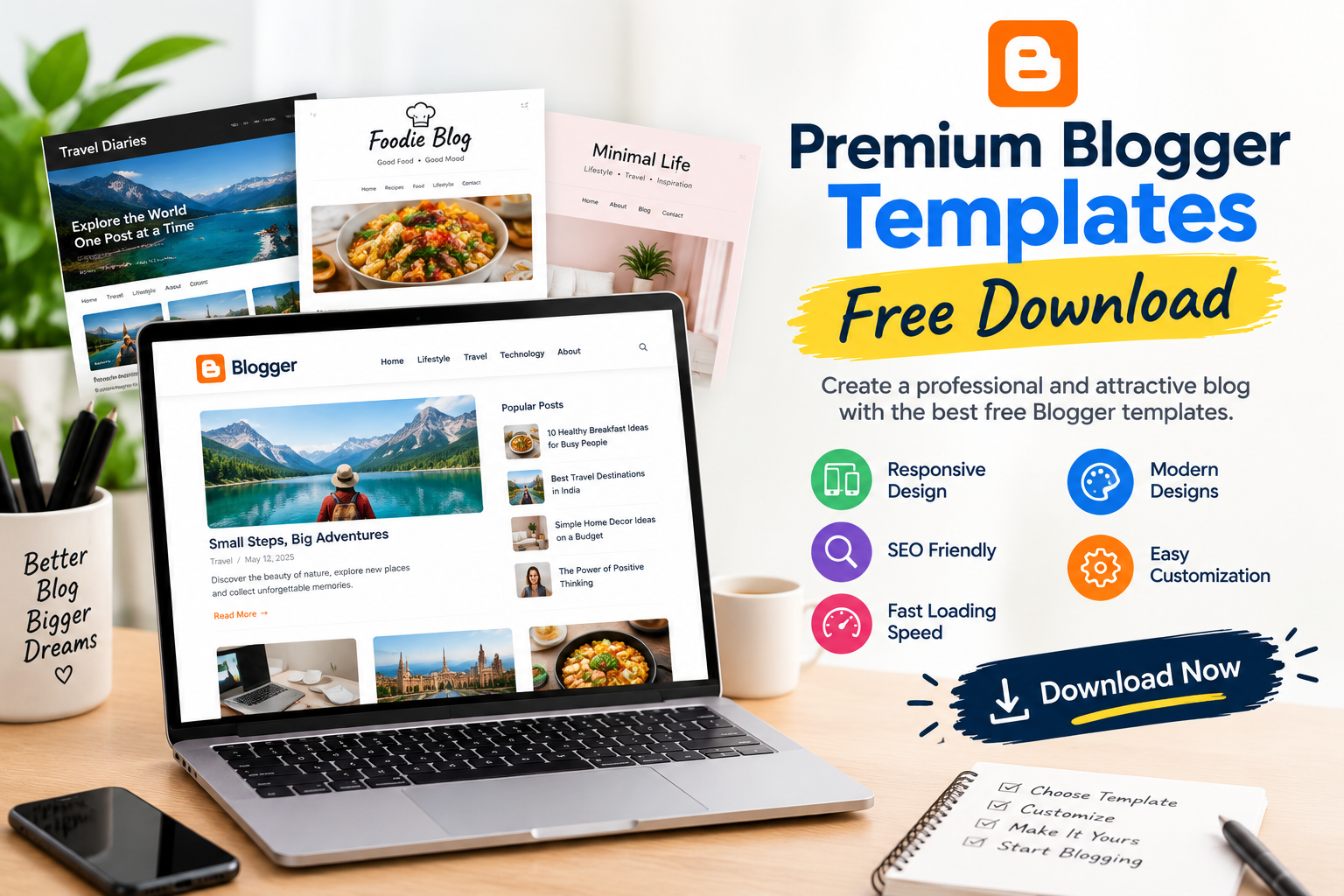 best premium blogger templates free download